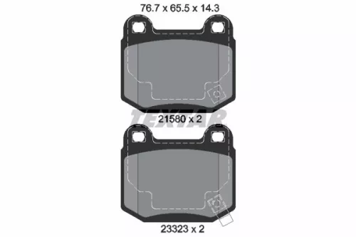 Remblokkenset, schijfrem TEXTAR 2158001)