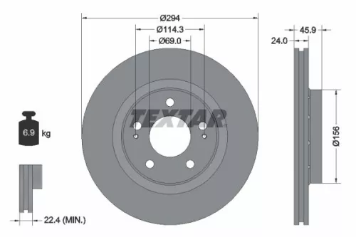 Remschijf TEXTAR 92135203)