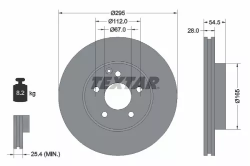Remschijf TEXTAR 92115205)