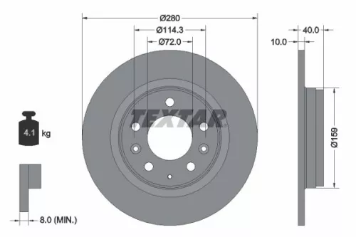 Remschijf TEXTAR 92125603)