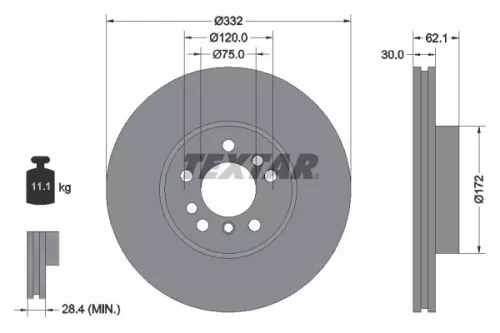 Remschijf TEXTAR 92107205)