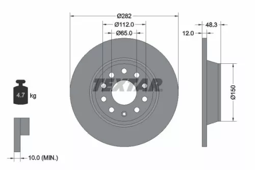 Brake Disc TEXTAR 92140803)