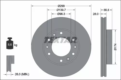 Remschijf TEXTAR 92338103)