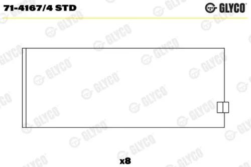 Drijfstanglager GLYCO 71-4167/4 STD)
