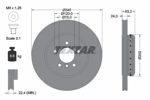 Remschijf TEXTAR 92182525)