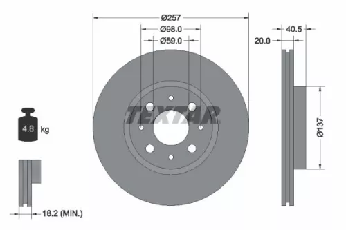 Remschijf TEXTAR 92068503)