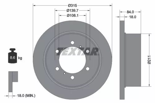 Remschijf TEXTAR 92093100)