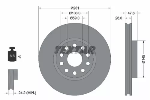 Remschijf TEXTAR 92093900)