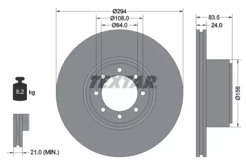 Remschijf TEXTAR 93175300)