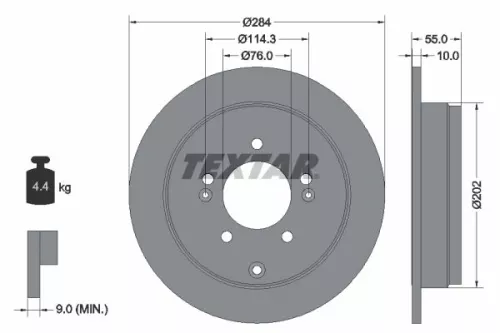 Remschijf TEXTAR 92271003)