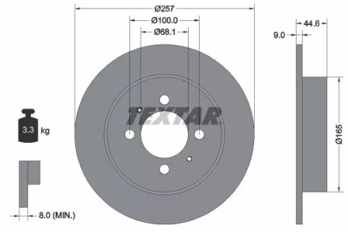 Remschijf TEXTAR 92079900)