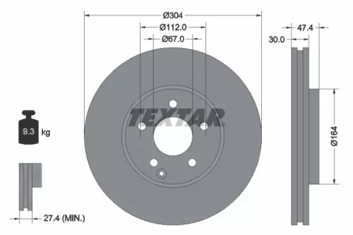 Remschijf TEXTAR 92152105)