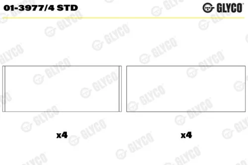Drijfstanglager GLYCO 01-3977/4 STD)