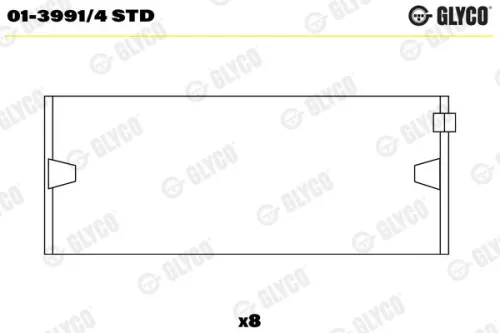 Drijfstanglager GLYCO 01-3991/4 STD)
