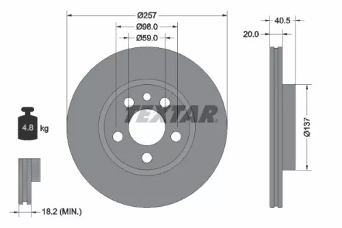 Remschijf TEXTAR 92088003)