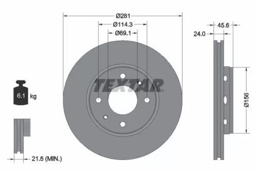 Remschijf TEXTAR 92100403)