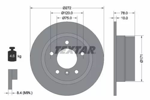 Remschijf TEXTAR 92072303)