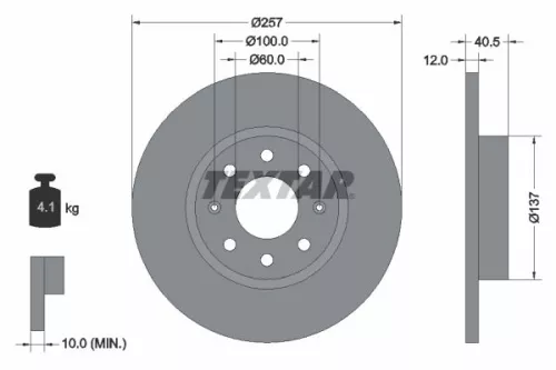 Brake Disc TEXTAR 92164603)