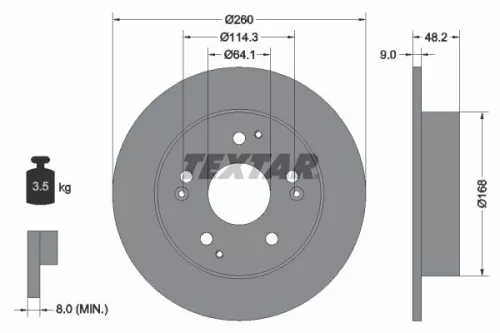 Remschijf TEXTAR 92172103)