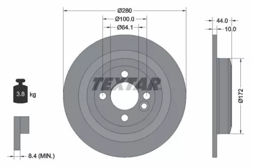 Remschijf TEXTAR 92234003)