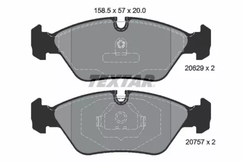 Brake Pad Set, disc brake TEXTAR 2062902)