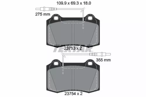 Remblokkenset, schijfrem TEXTAR 2375301)