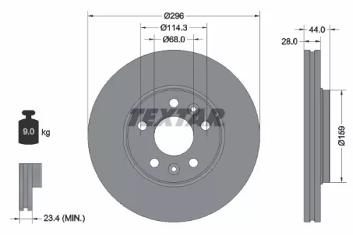 Remschijf TEXTAR 92268803)