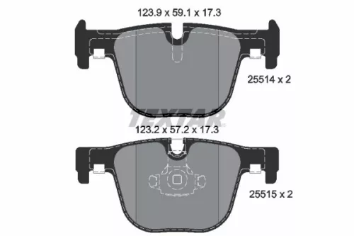 Remblokkenset, schijfrem TEXTAR 2551401)