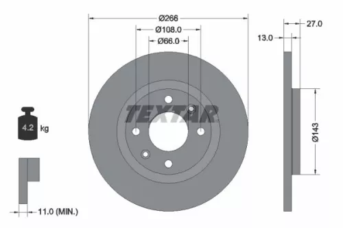 Remschijf TEXTAR 92089103)