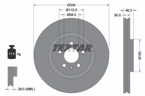 Remschijf TEXTAR 92143903)
