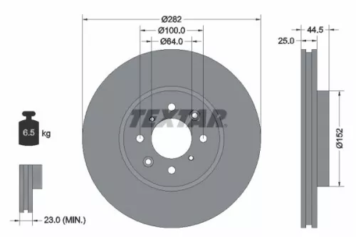 Remschijf TEXTAR 92170703)