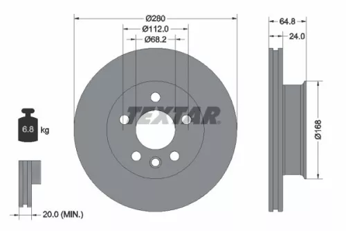 Remschijf TEXTAR 92056000)