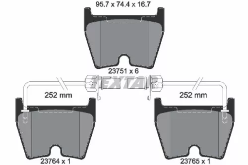 Remblokkenset, schijfrem TEXTAR 2375101)