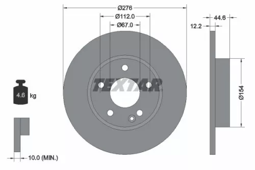 Remschijf TEXTAR 92131803)