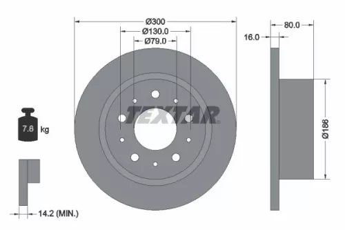 Remschijf TEXTAR 92157600)