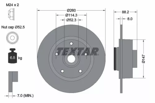 Brake Disc TEXTAR 92195903)
