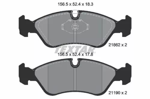 Brake Pad Set, disc brake TEXTAR 2186201)