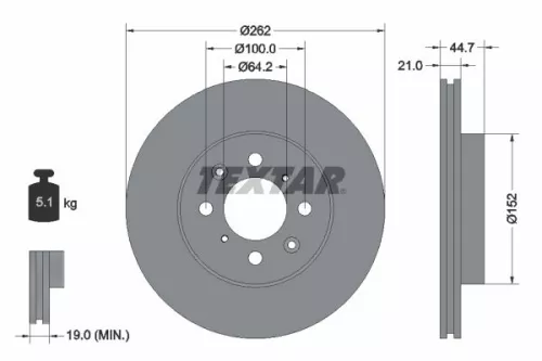 Remschijf TEXTAR 92060903)