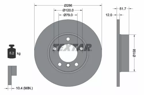 Remschijf TEXTAR 92055503)