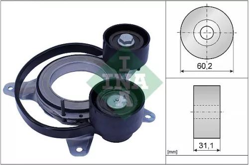 Riemspanner, V-geribbelde riem Schaeffler INA 534 0814 10)