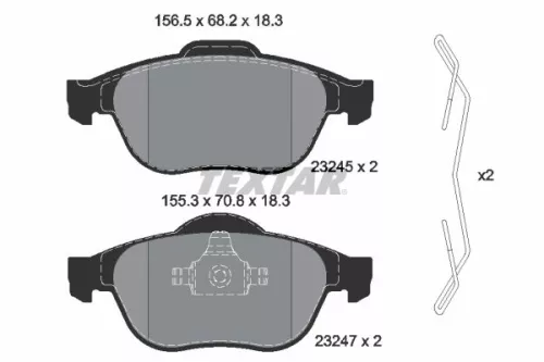 Remblokkenset, schijfrem TEXTAR 2324502)
