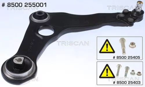 Control/Trailing Arm, wheel suspension TRISCAN 8500 255001)