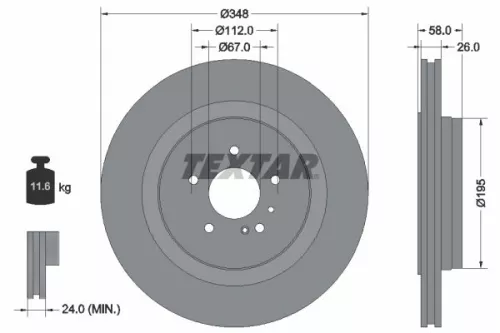 Remschijf TEXTAR 92198003)
