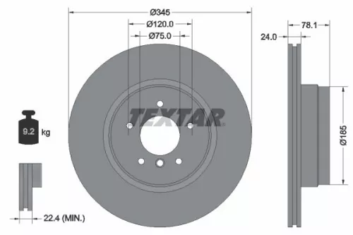 Remschijf TEXTAR 92161205)