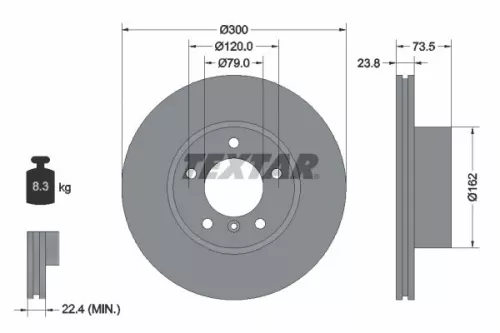 Remschijf TEXTAR 92137705)