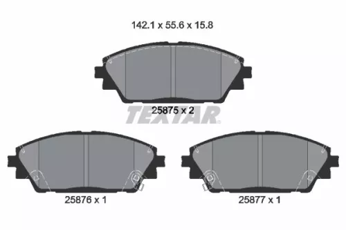 Remblokkenset, schijfrem TEXTAR 2587501)
