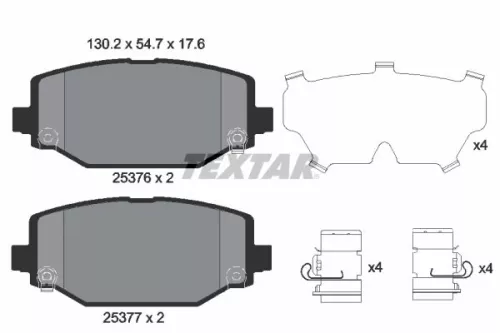 Remblokkenset, schijfrem TEXTAR 2537601)