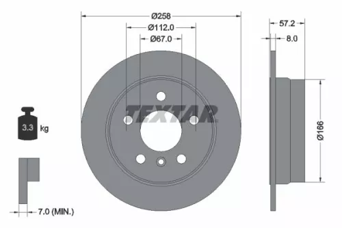 Remschijf TEXTAR 92132103)