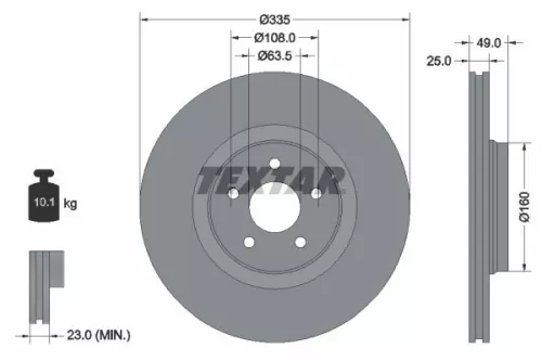 Remschijf TEXTAR 92317805)