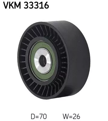 Ombuigings-/geleidingspoelie, V-geribbelde riem SKF VKM 33316)